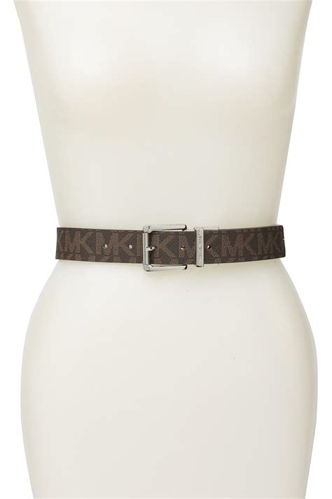 michael michael kors suede silver belt|Michael Kors reversible belt women's.